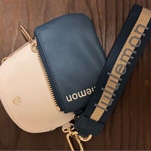 lululemon athletica Blue and Cream wristlet Bag